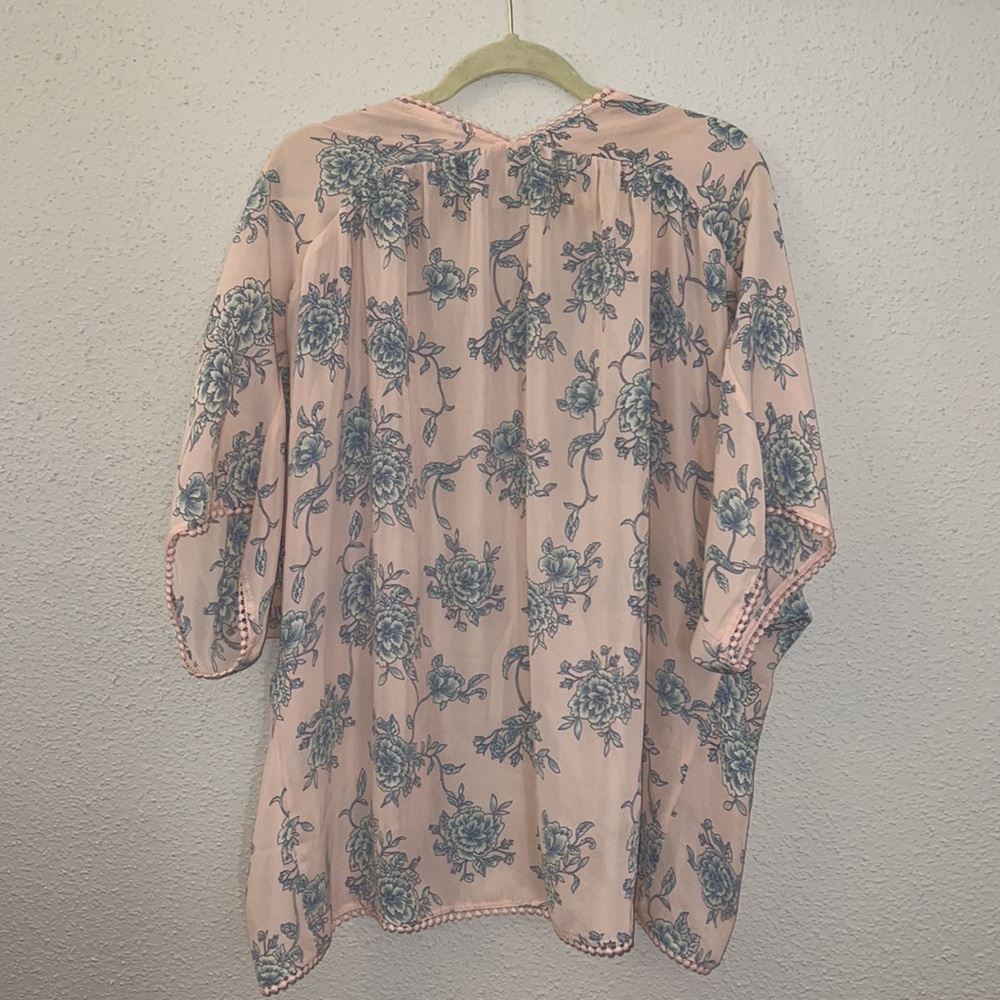 Pink Floral Lingerie Robe 🌸 - Picture 6 of 6
